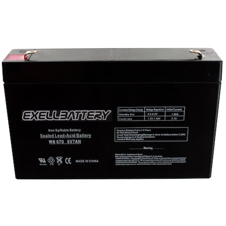 Exell Battery 6, 7, AGM Chemistry EB670